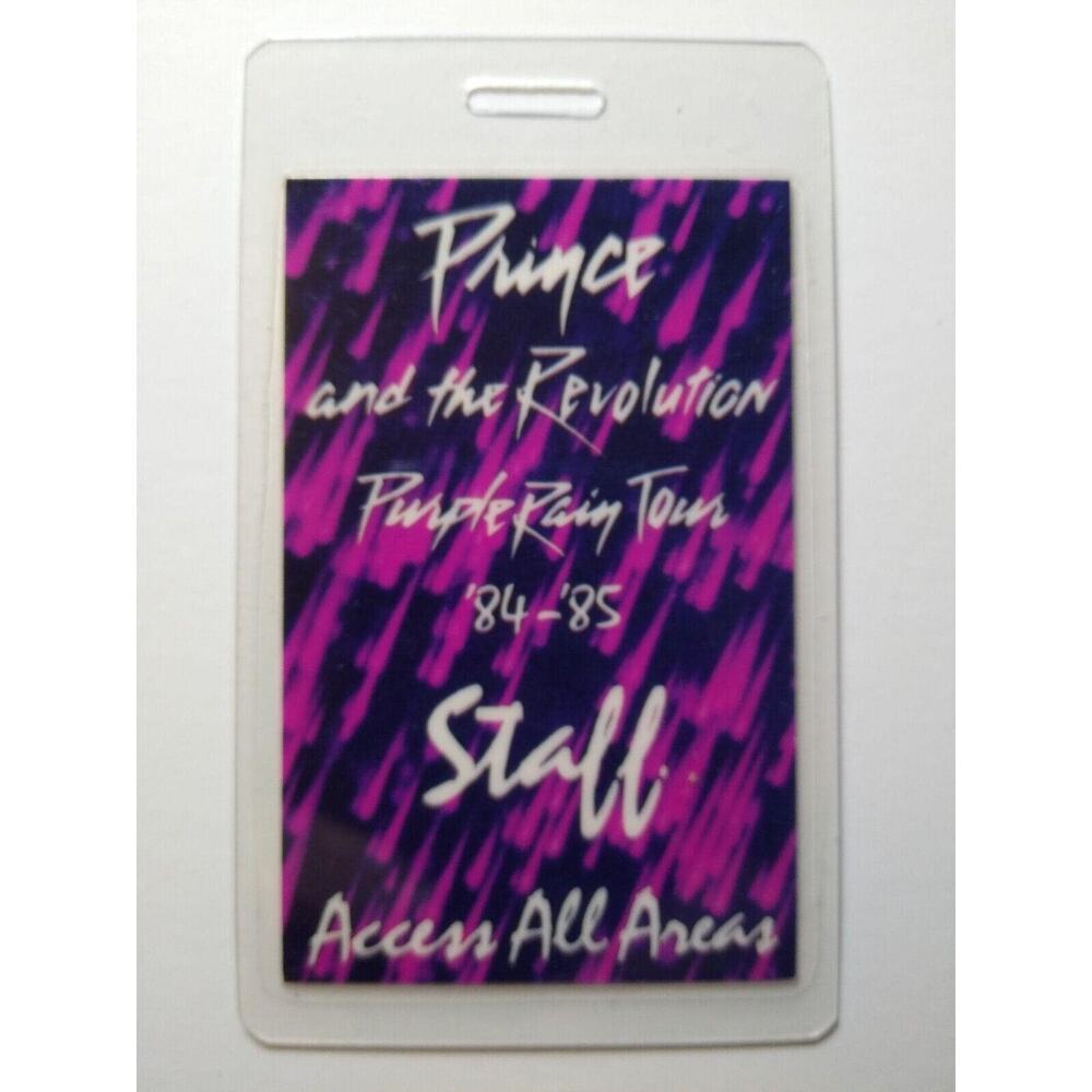 Prince And The Revolution Purple Rain 1984-1985 Tour Backstage Pass Laminated